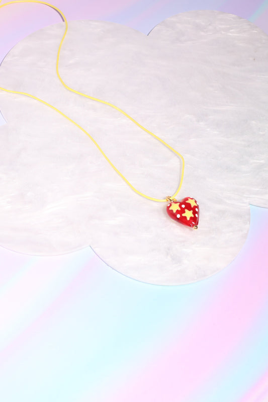 Glass + Enamel Bauble Heart Star Necklace Necklaces mure + grand 