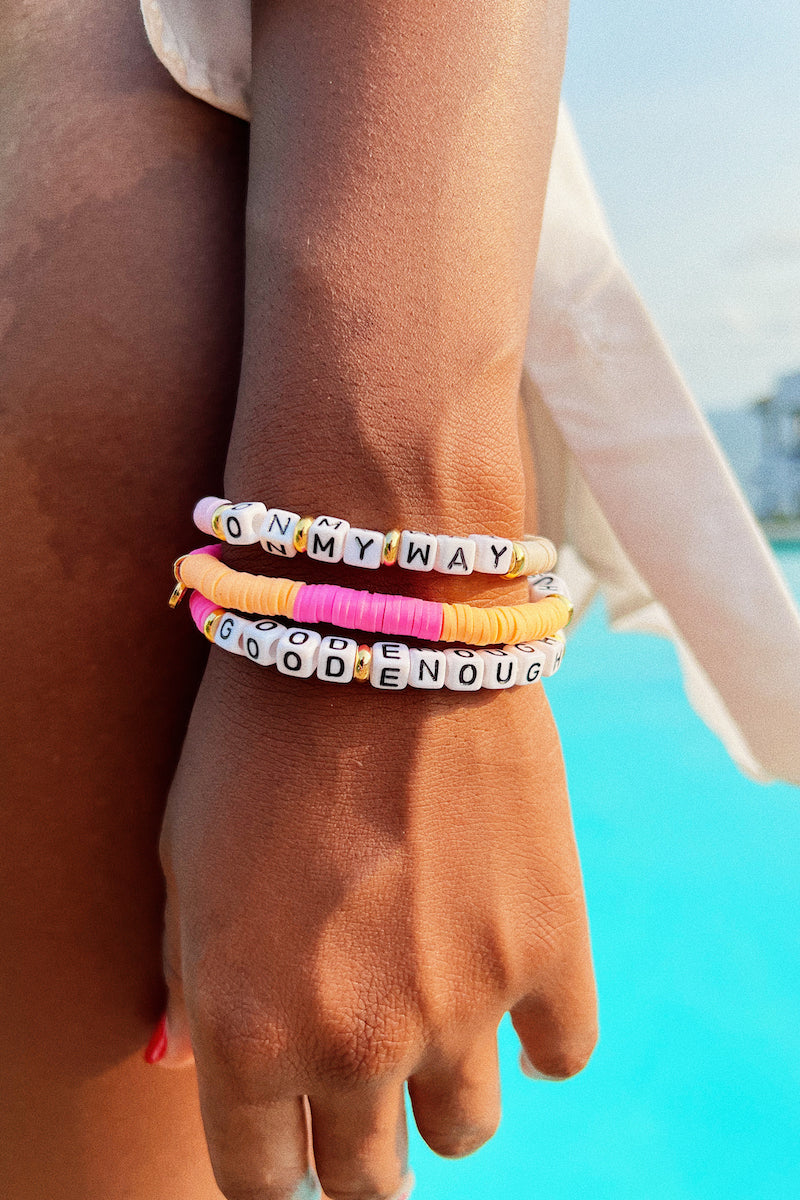 Good Enough Inspirational Beaded Bracelet Beaded Bracelet Mure + Grand
