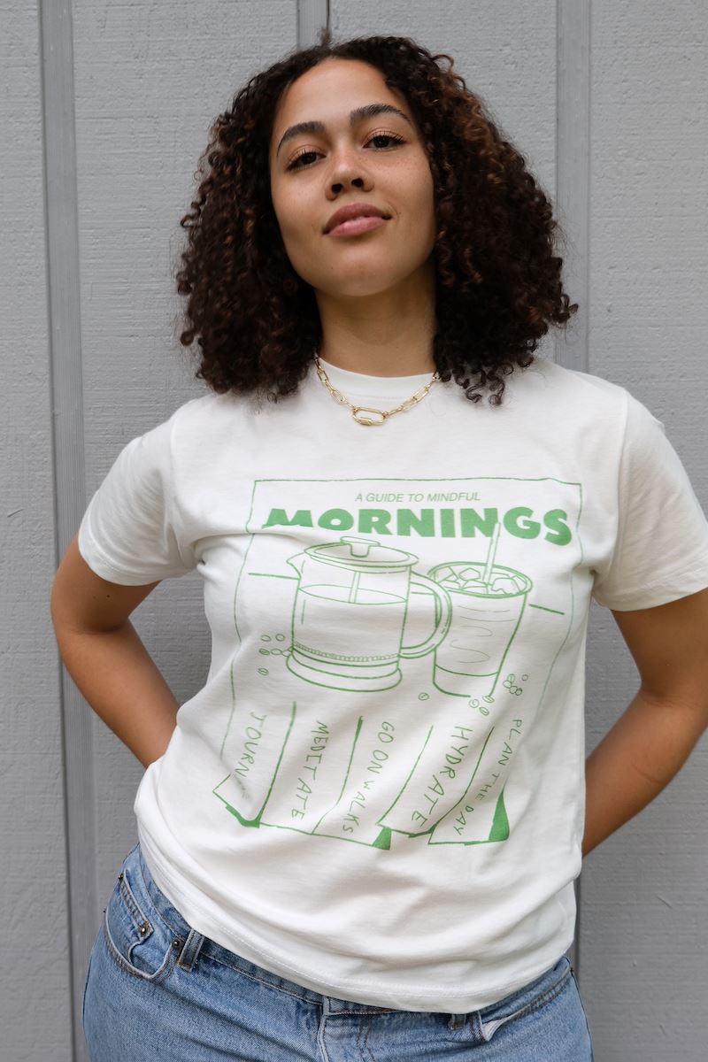 Guide to Mindful Mornings Graphic T-Shirt t-shirt mure + grand