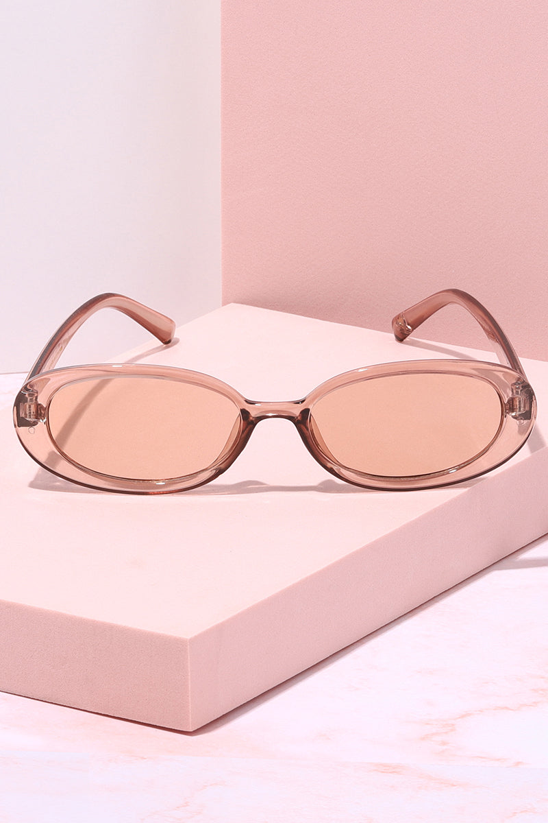 Hamptons Cottage Slim Oval Frame Sunglasses Sunglasses Mure + Grand Pink