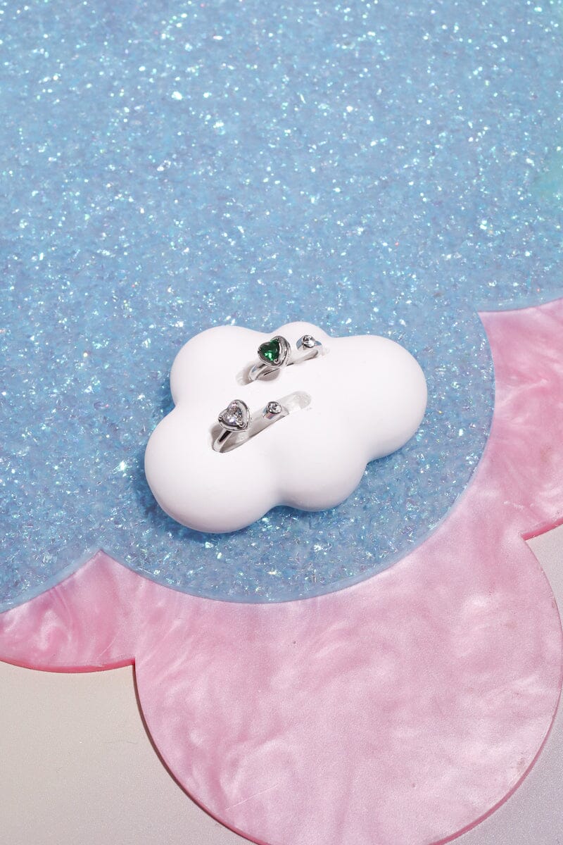 Hearts Desire Midi Ring in Silver Rings Mulberry & Grand