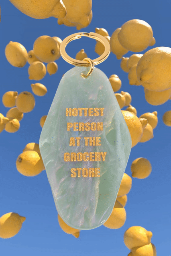 Hottest Person at the Grocery Store Motel Keychain Keychain mure + grand
