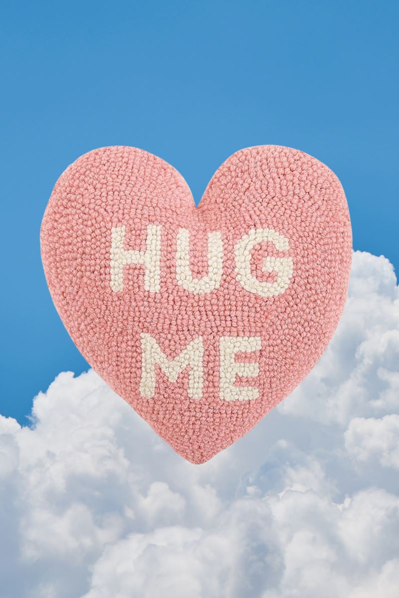 Hug Me Heart Shaped Wool Throw Pillow Pillow Peking Handicraft