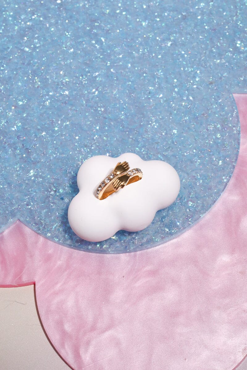 Hug Me Midi Ring in Gold Rings Mulberry & Grand Crystal