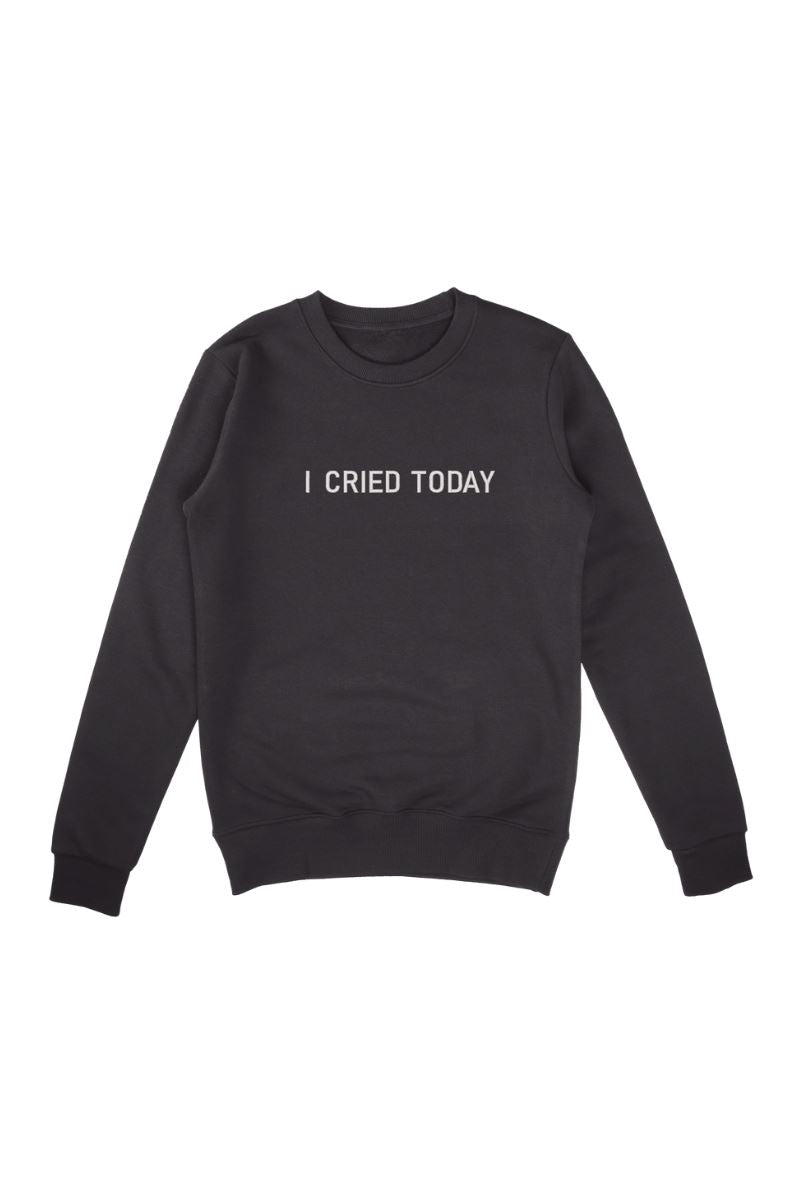 I Cried Today™ Embroidered Sweatshirt sweatshirt Mure + Grand Black S