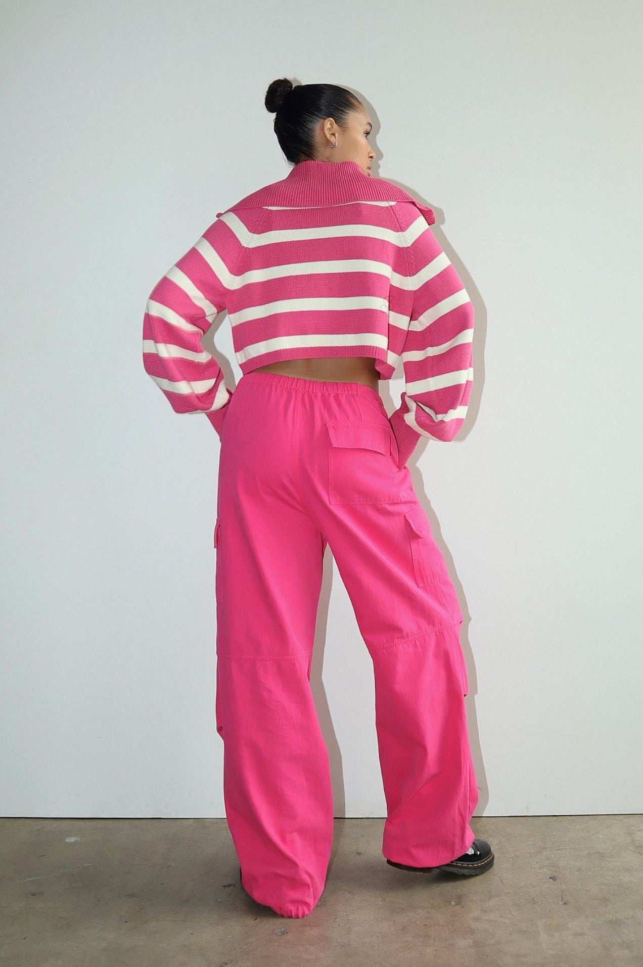 James Pink Stripe Sweater Clothing Bailey Rose