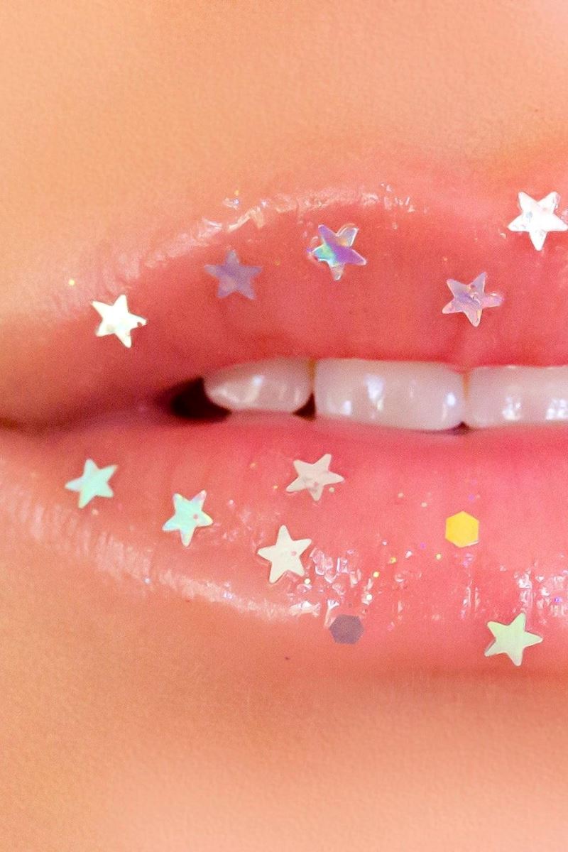 Kissing Glitter Lip Gloss Beauty Lavender Stardust