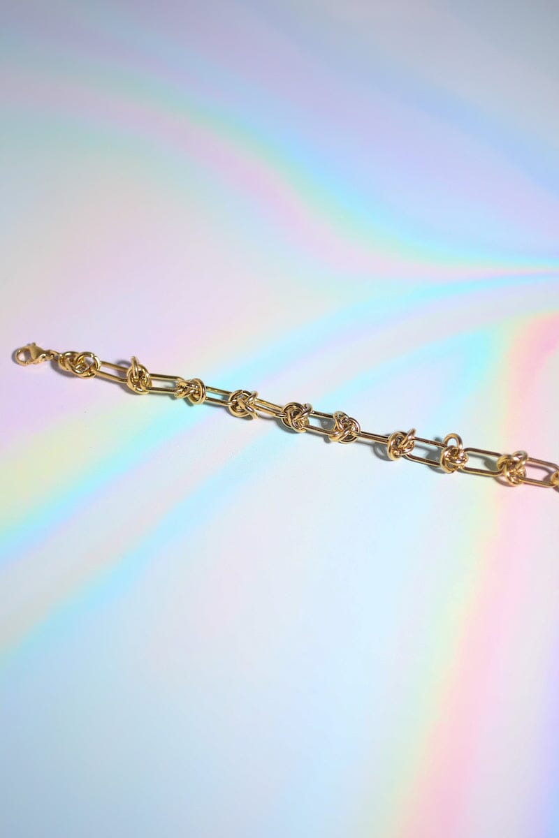 Knot Chain Link Bracelet Bracelet Mure + Grand Gold