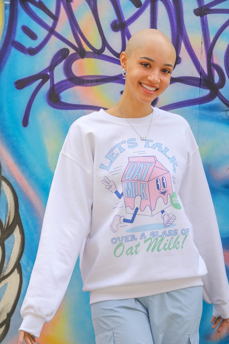 Let's Talk Over a Glass of Oatmilk Sweatshirt sweatshirt Mure + Grand