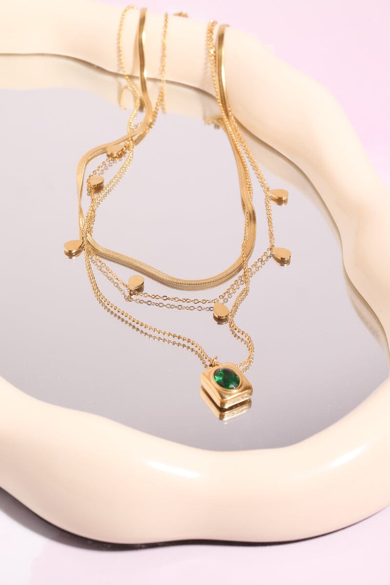Lockbox Layered Pendant Necklace Necklaces mure + grand