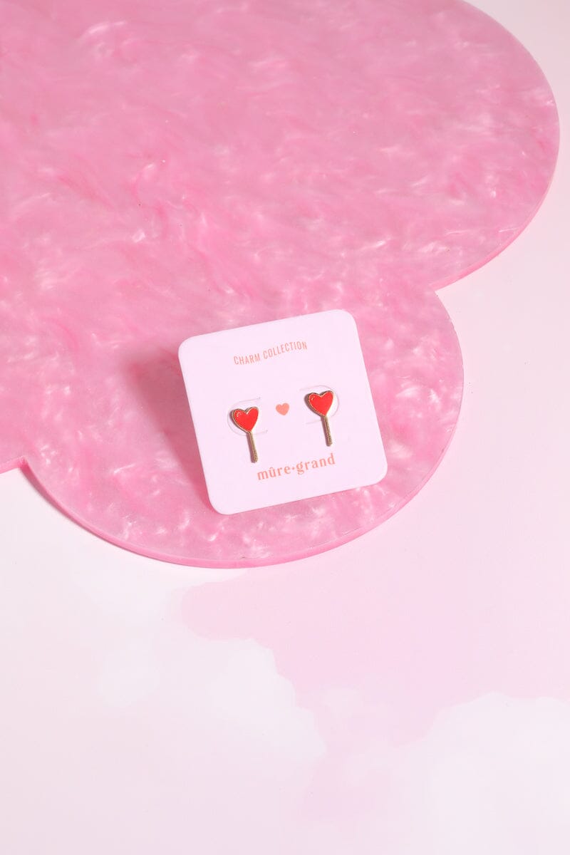 Love Balloons Enamel Charm Stud Earrings Earrings mure + grand