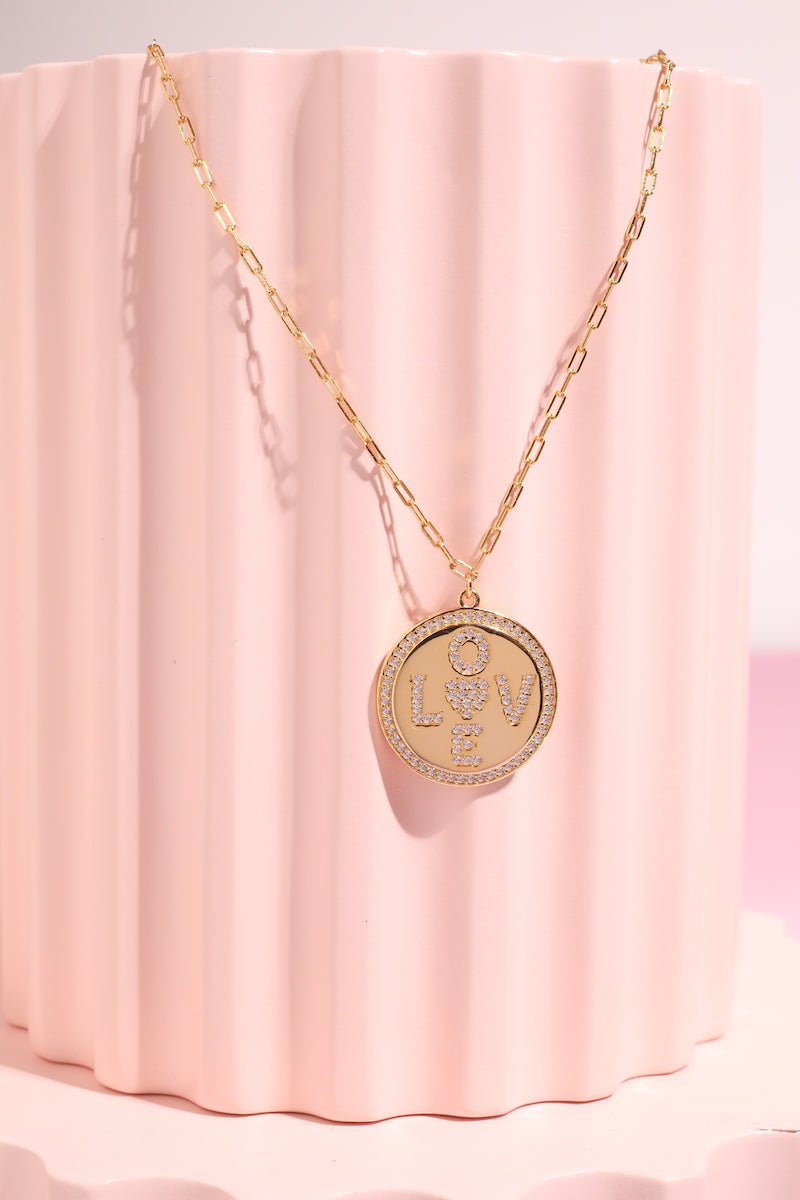 Love Pendant Sterling Silver Necklace Necklace Mure + Grand Gold