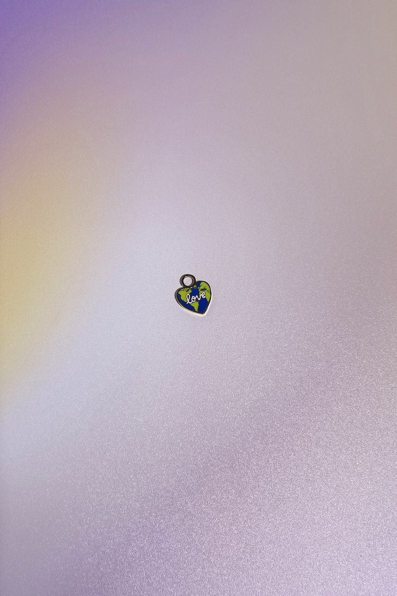 Love the Planet Enamel Charm Dangle Earrings Mure + Grand Gold