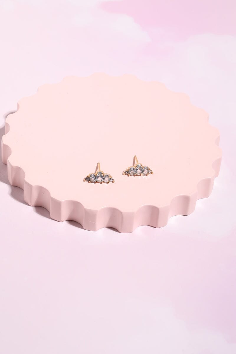 Marella Crystal Cluster Sterling Silver Stud Earrings Earrings mure + grand