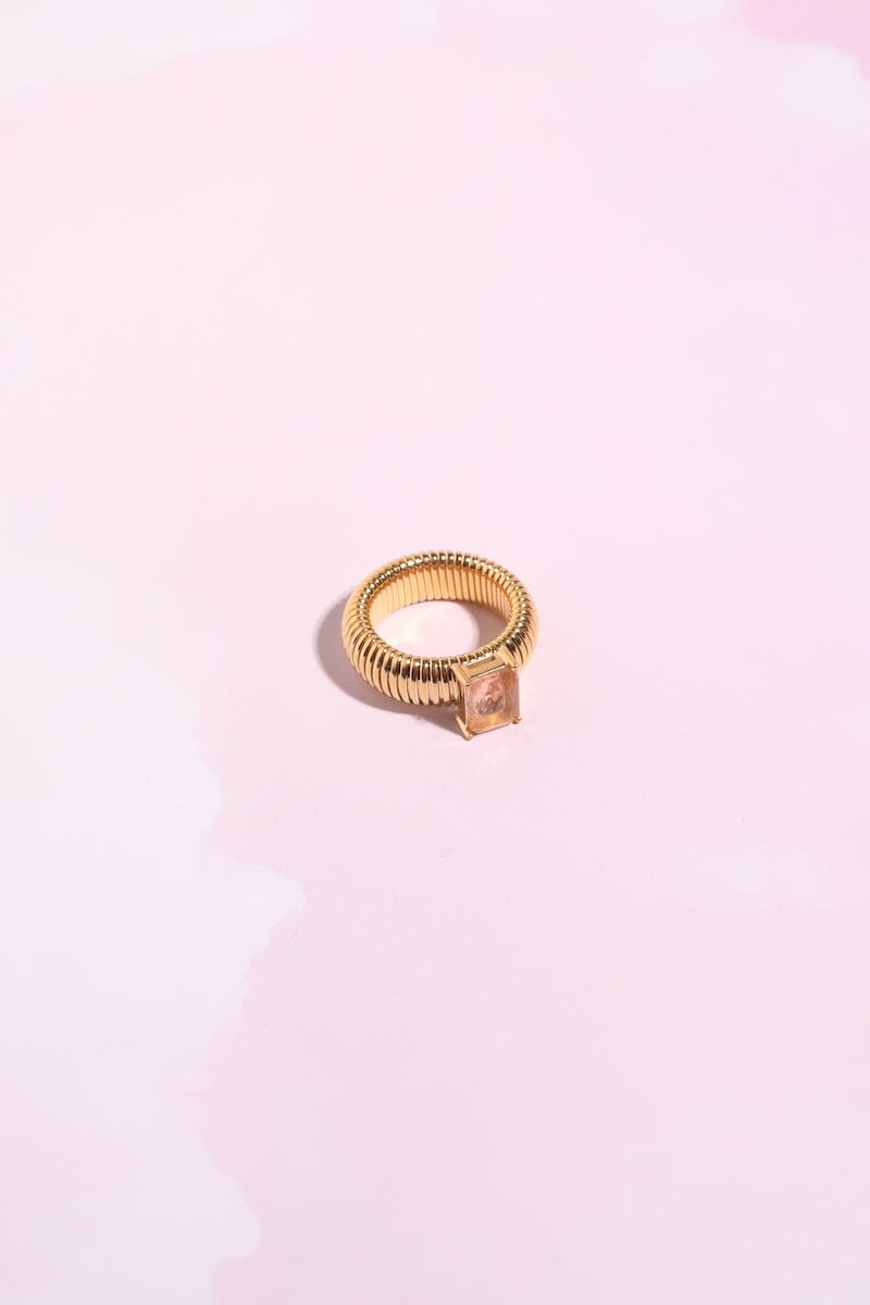 Matilda Zircon Stacking Ring in Champange Rings mure + grand