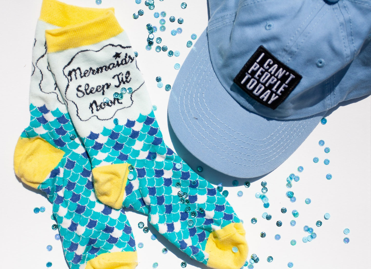 Mermaids Sleep Till Noon Socks