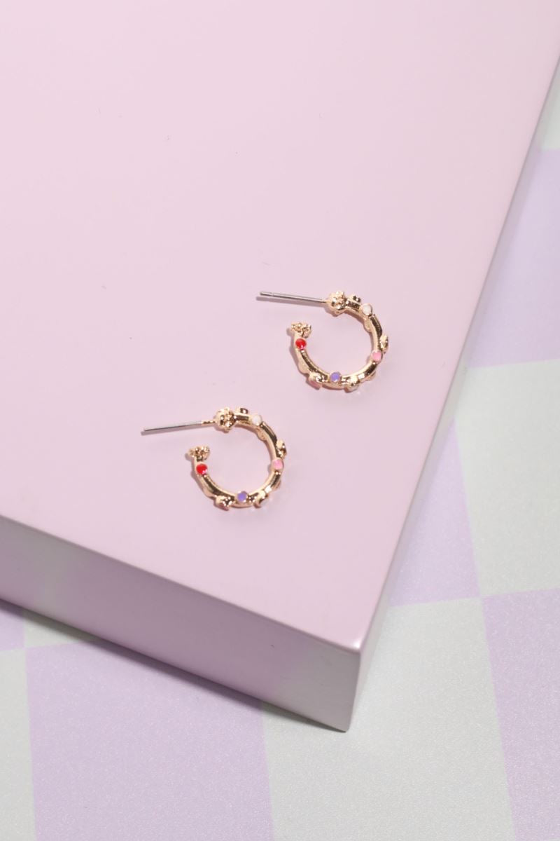 Mini Confetti Hoop Earrings Earrings Mure + Grand Rainbow