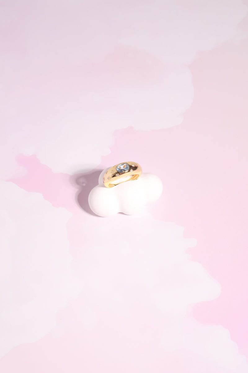 Misty Night Sky Sterling Silver Ring Rings mure + grand