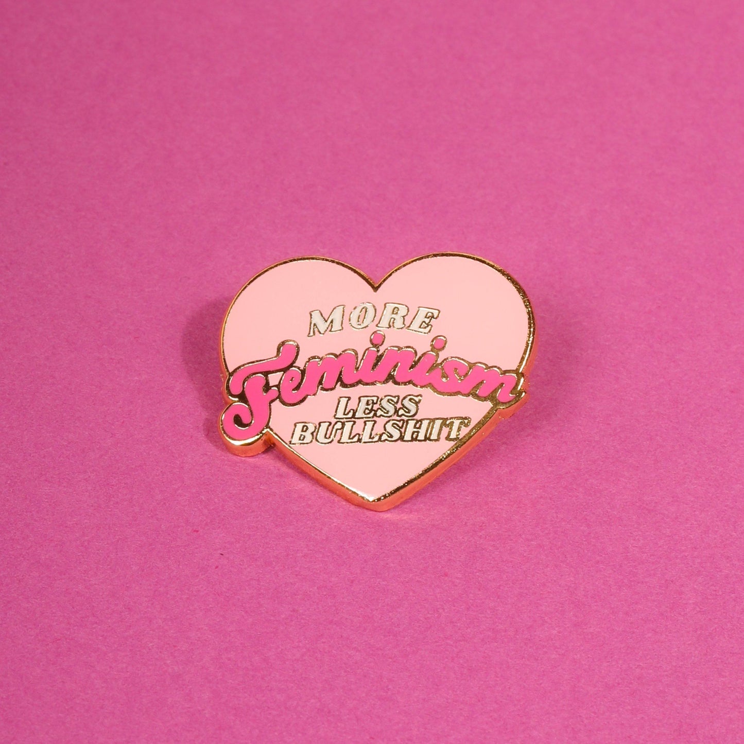 More Feminism Less Bullshit Enamel Pin Enamel Pin Patches & Pins