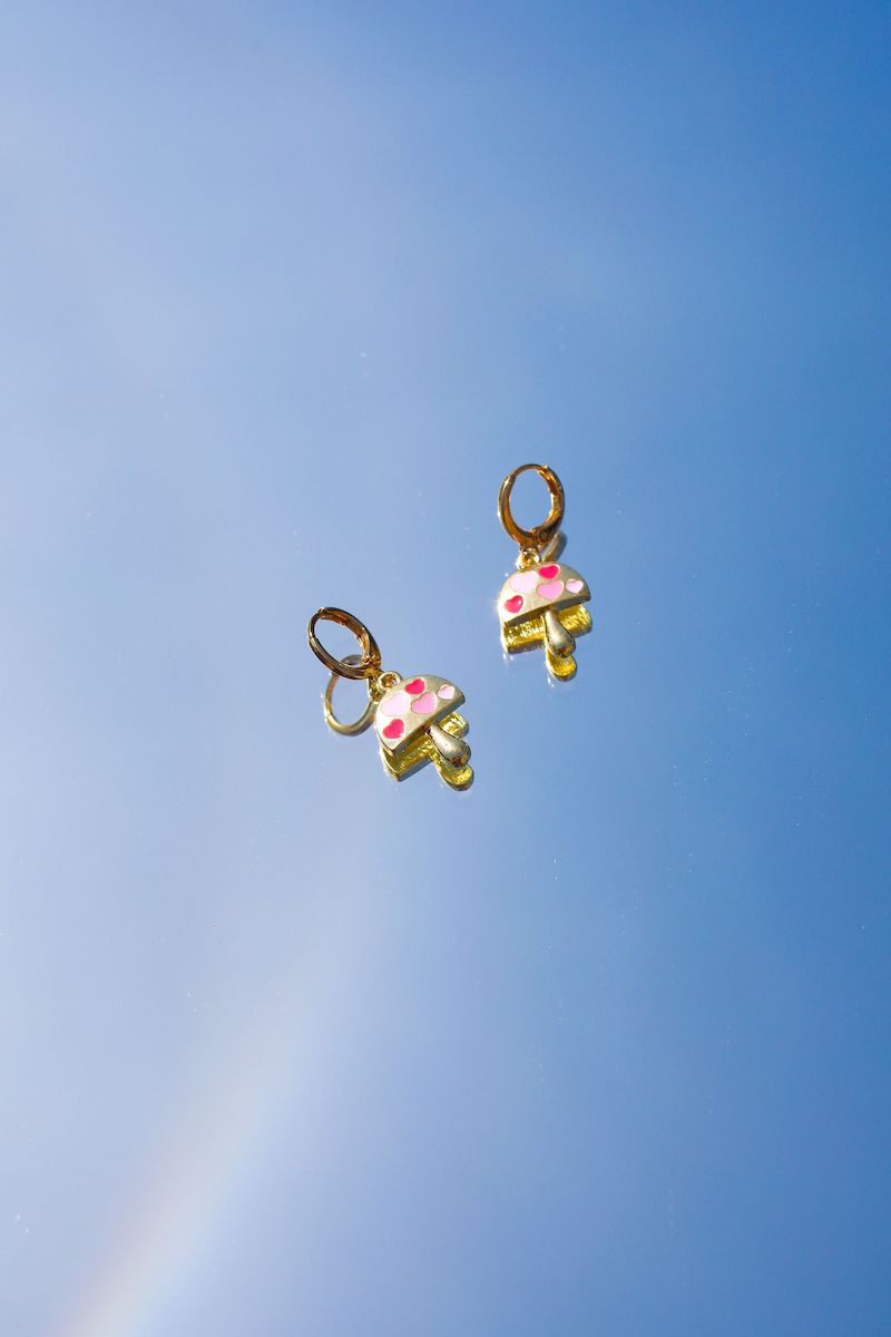 Mushroom Lover Charm Dangle Earrings Earrings Mure + Grand