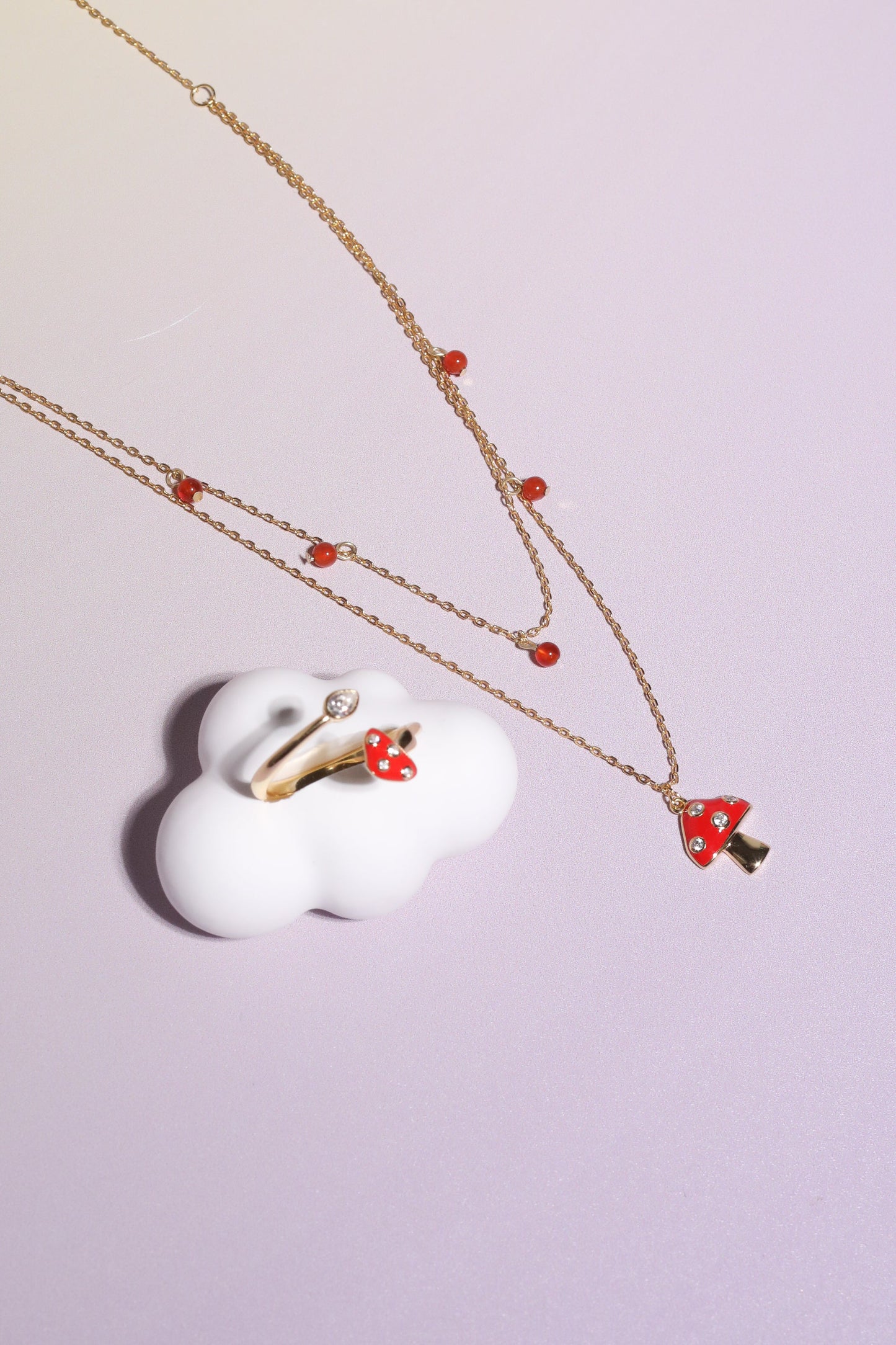 Mushroom You A Lot Sterling Silver Necklace Necklaces Mulberry & Grand