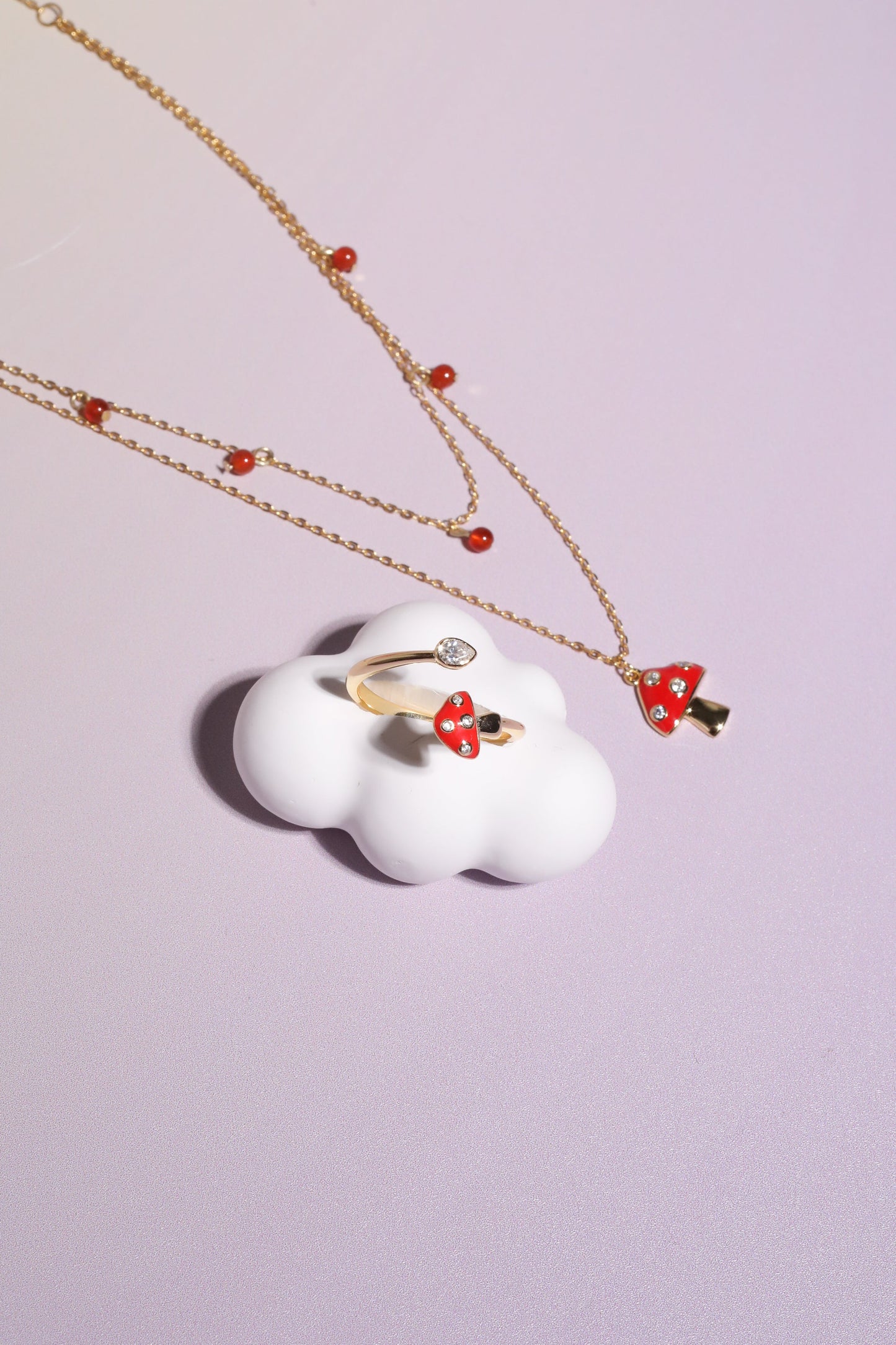 Mushroom You A Lot Sterling Silver Necklace Necklaces Mulberry & Grand