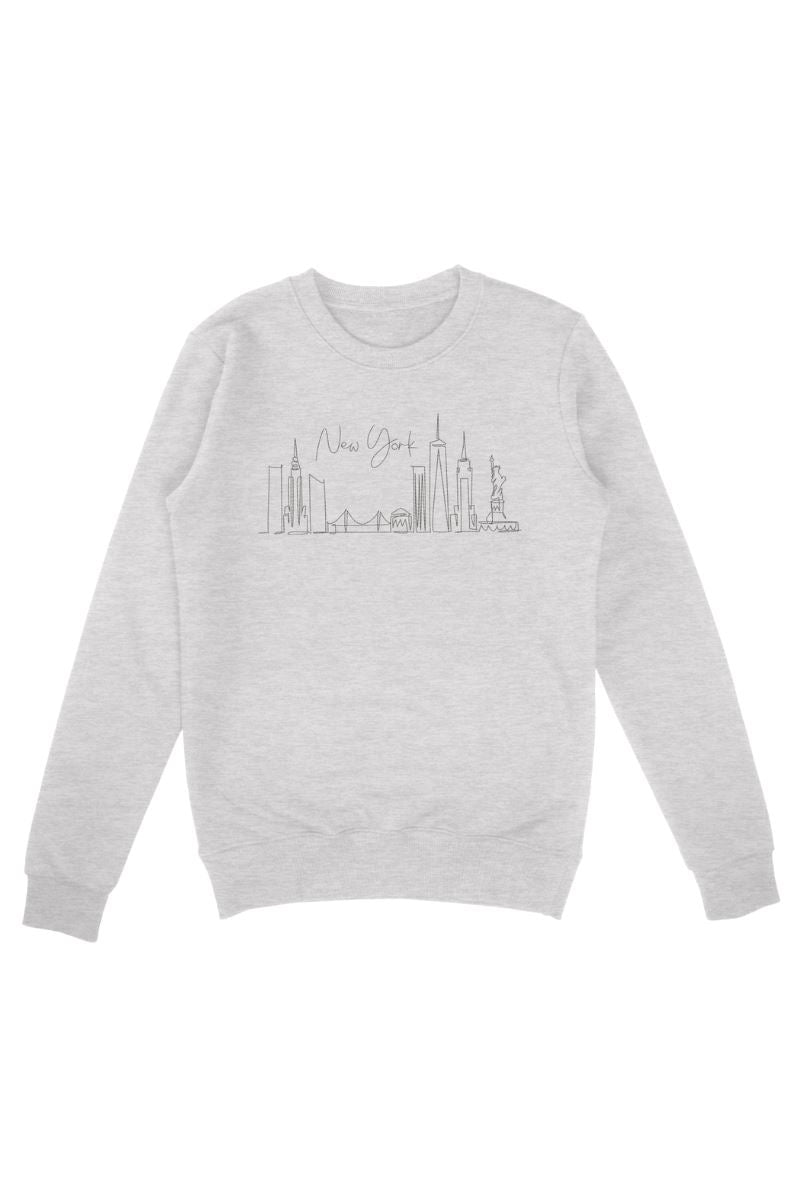 New York Skyline Sweatshirt Mure + Grand Gray Small