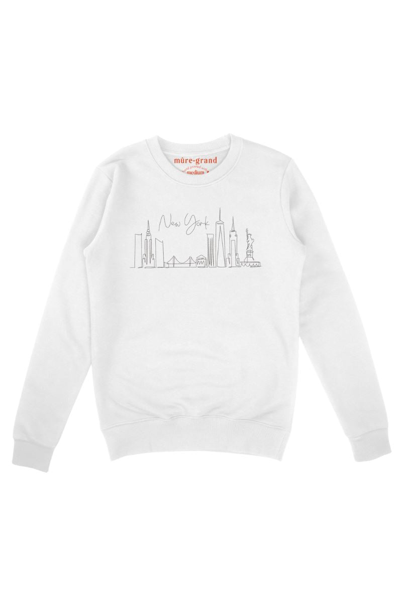 New York Skyline Sweatshirt Mure + Grand White Small