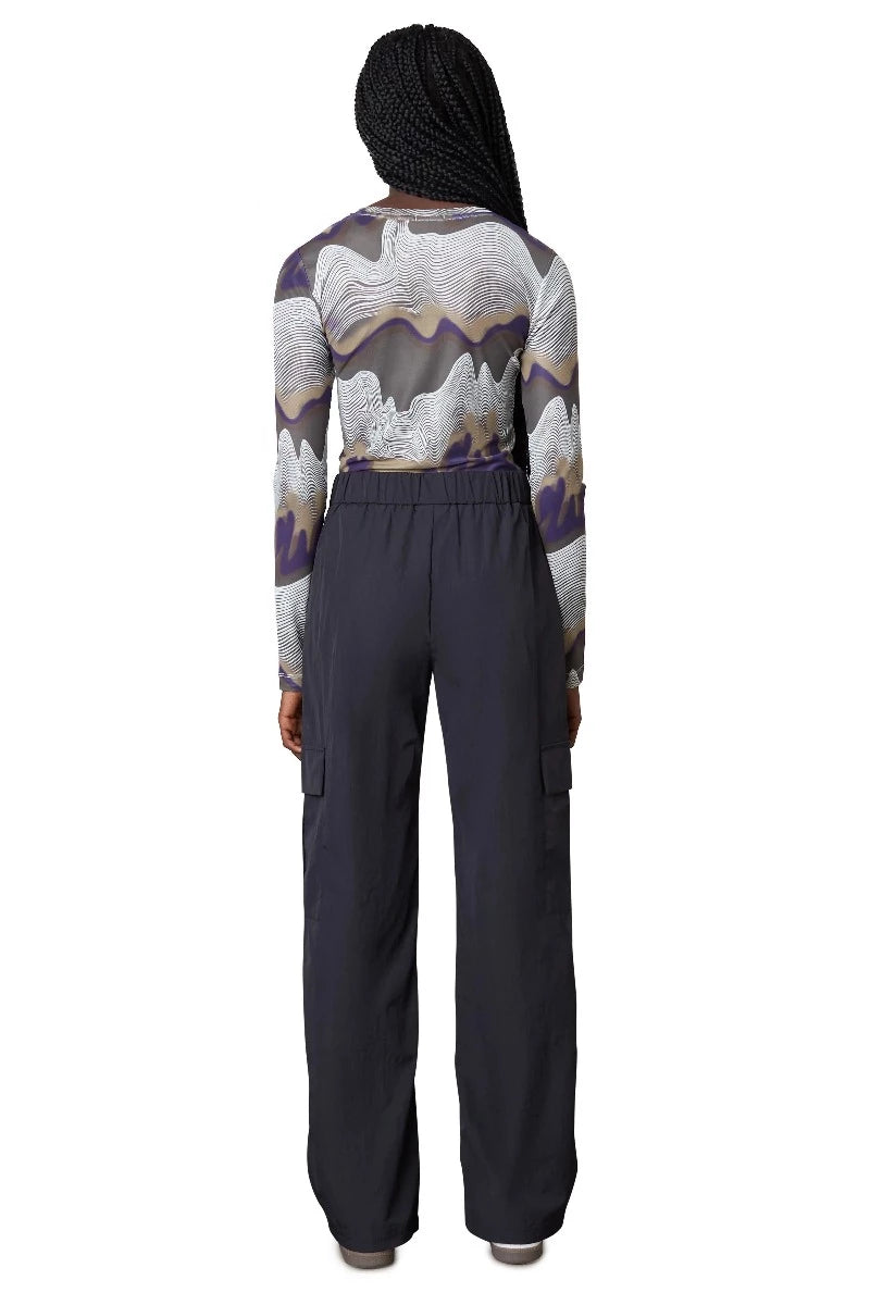 NIA Nylon Cargo Pants in Black Clothing NIA