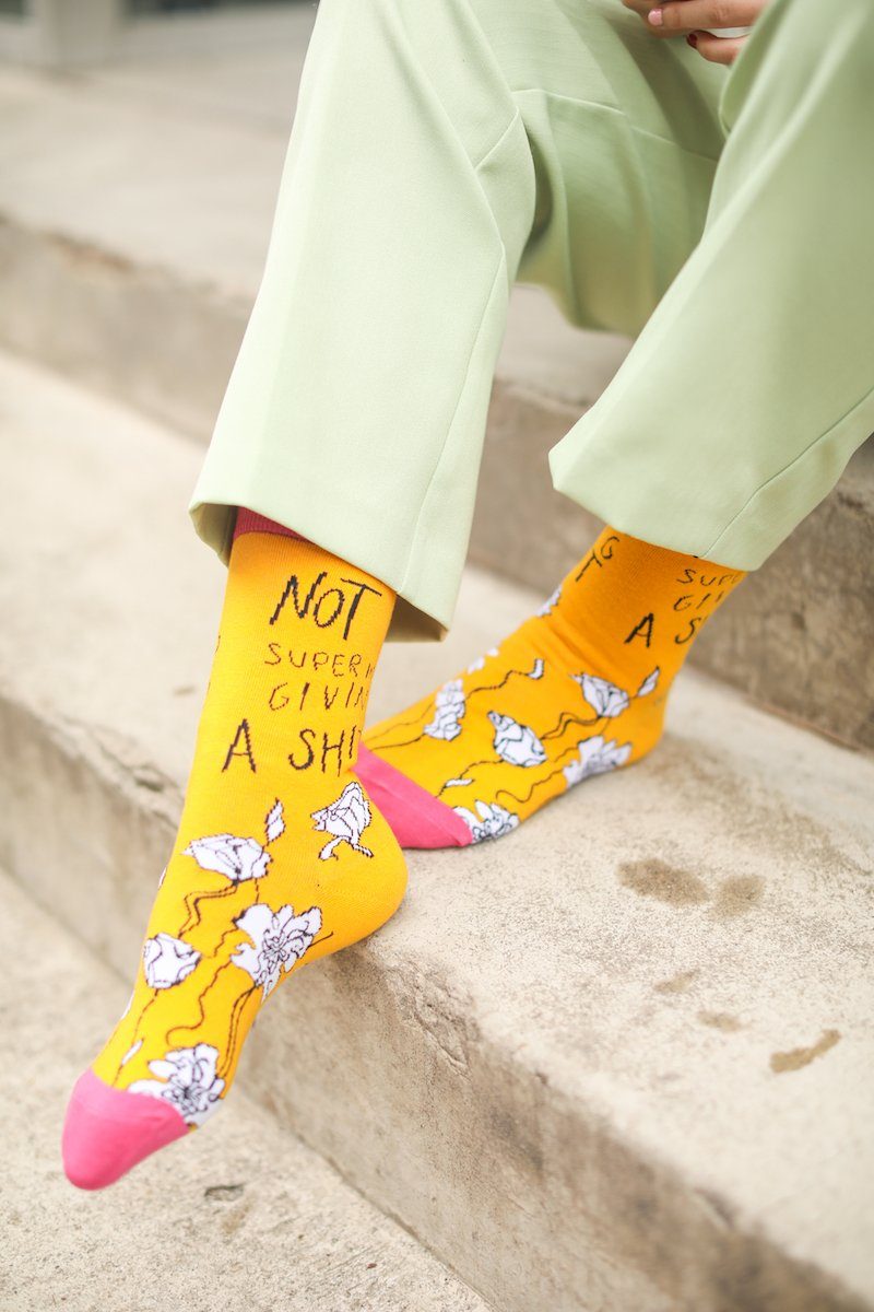 Not Super Into Giving A Shit Socks Socks Mulberry & Grand