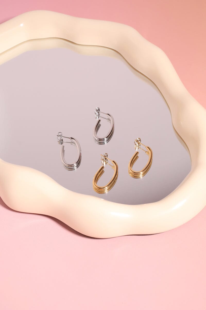 Oval Hoop Earring mure + grand