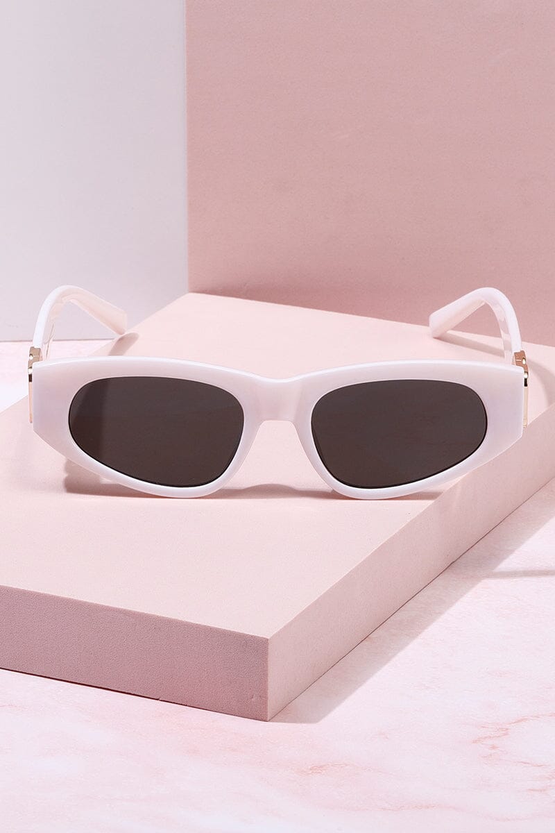 Patara Rounded Frame Sunglasses Sunglasses mure + grand Cream/Green