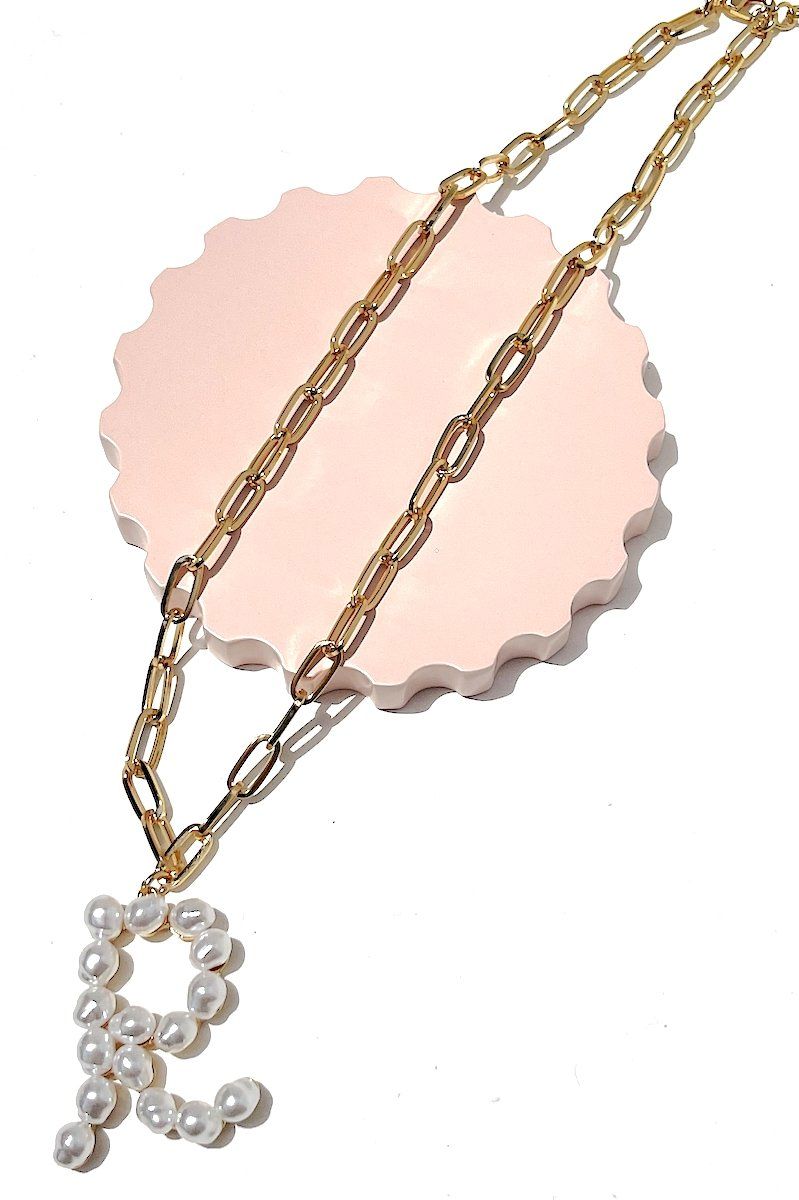 Pearl Initial Necklace Necklace Mulberry & Grand R