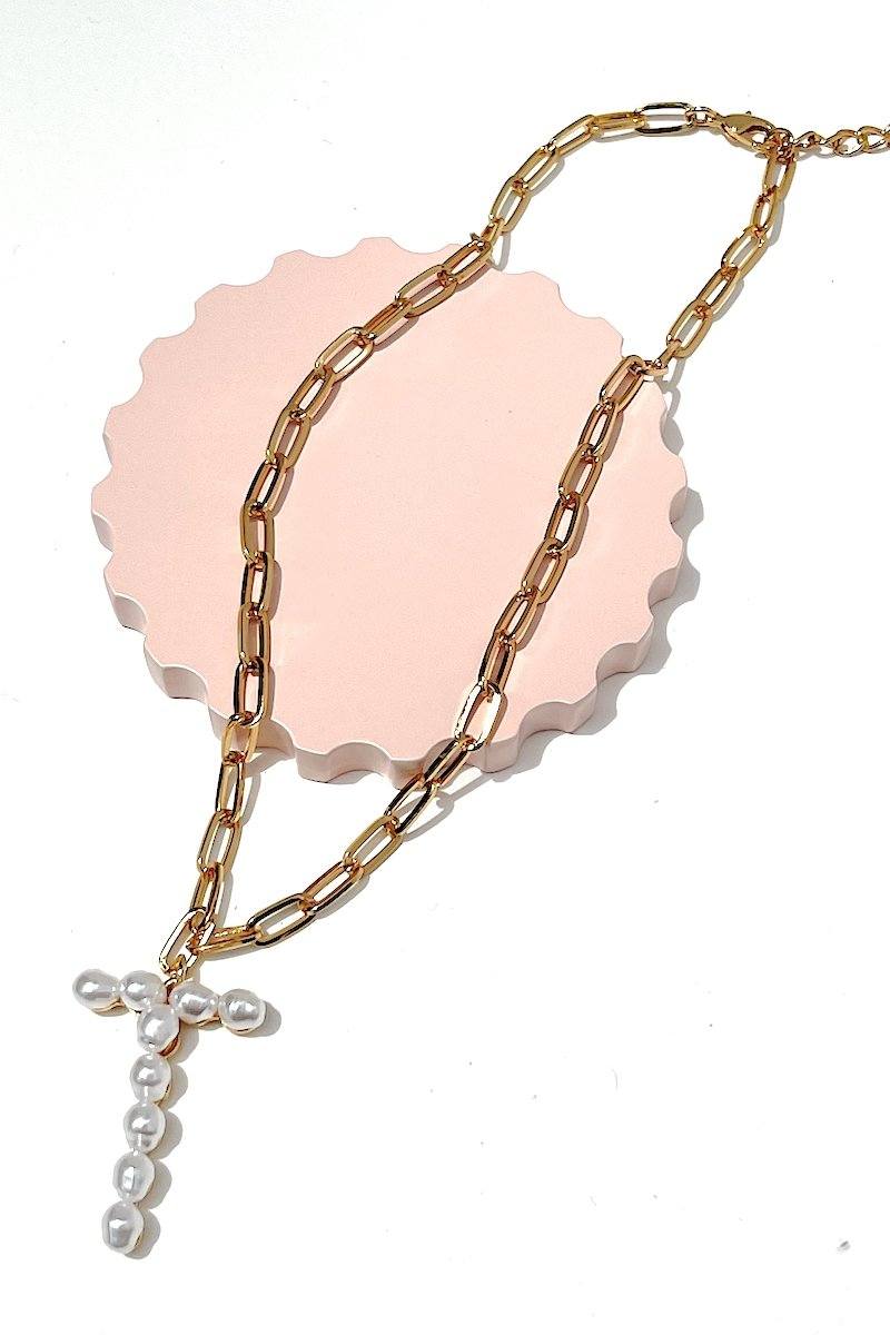 Pearl Initial Necklace Necklace Mulberry & Grand T