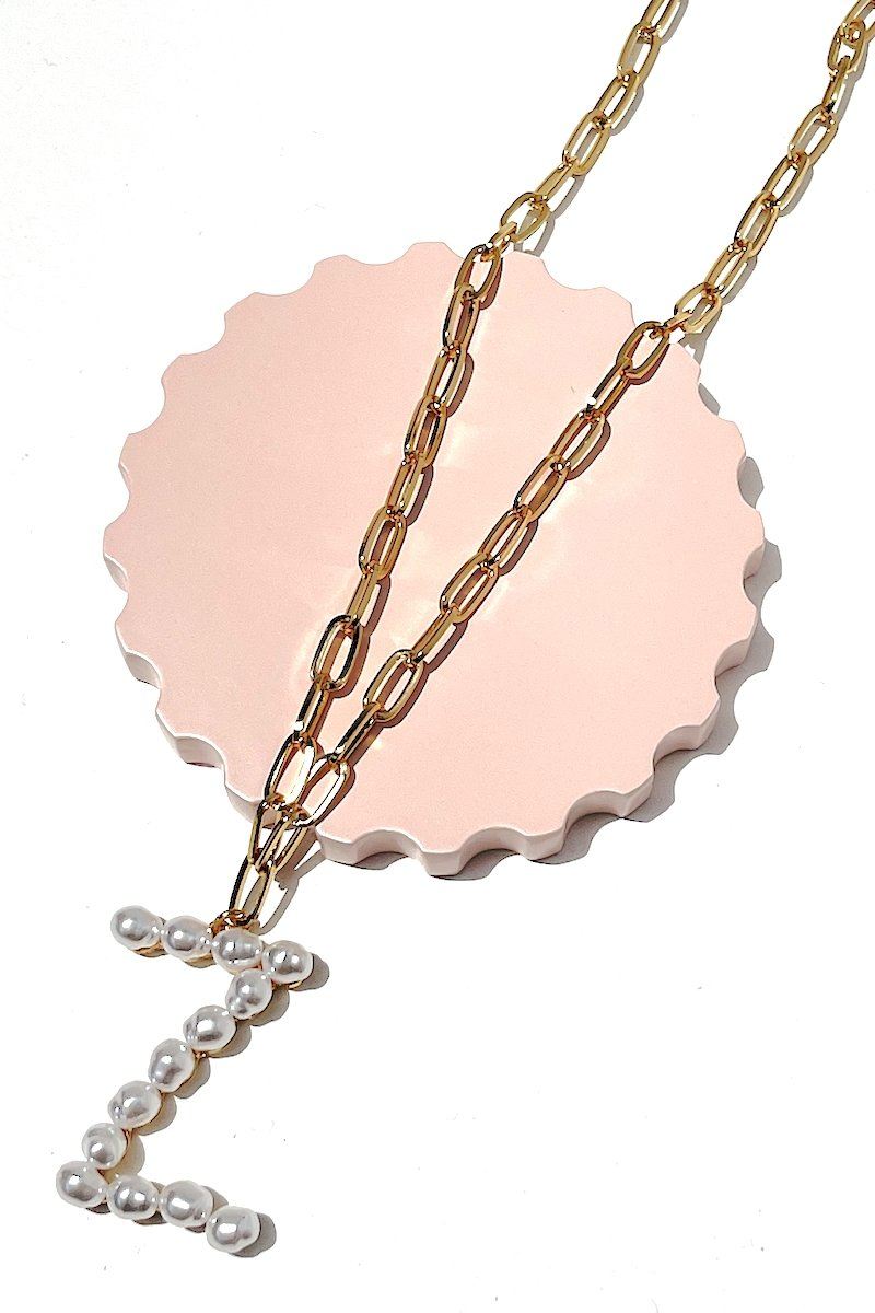 Pearl Initial Necklace Necklace Mulberry & Grand Z