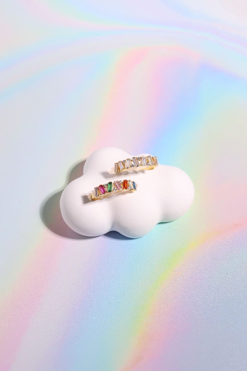 Philia Rainbow Crystal Sterling Silver Ring Rings mure + grand