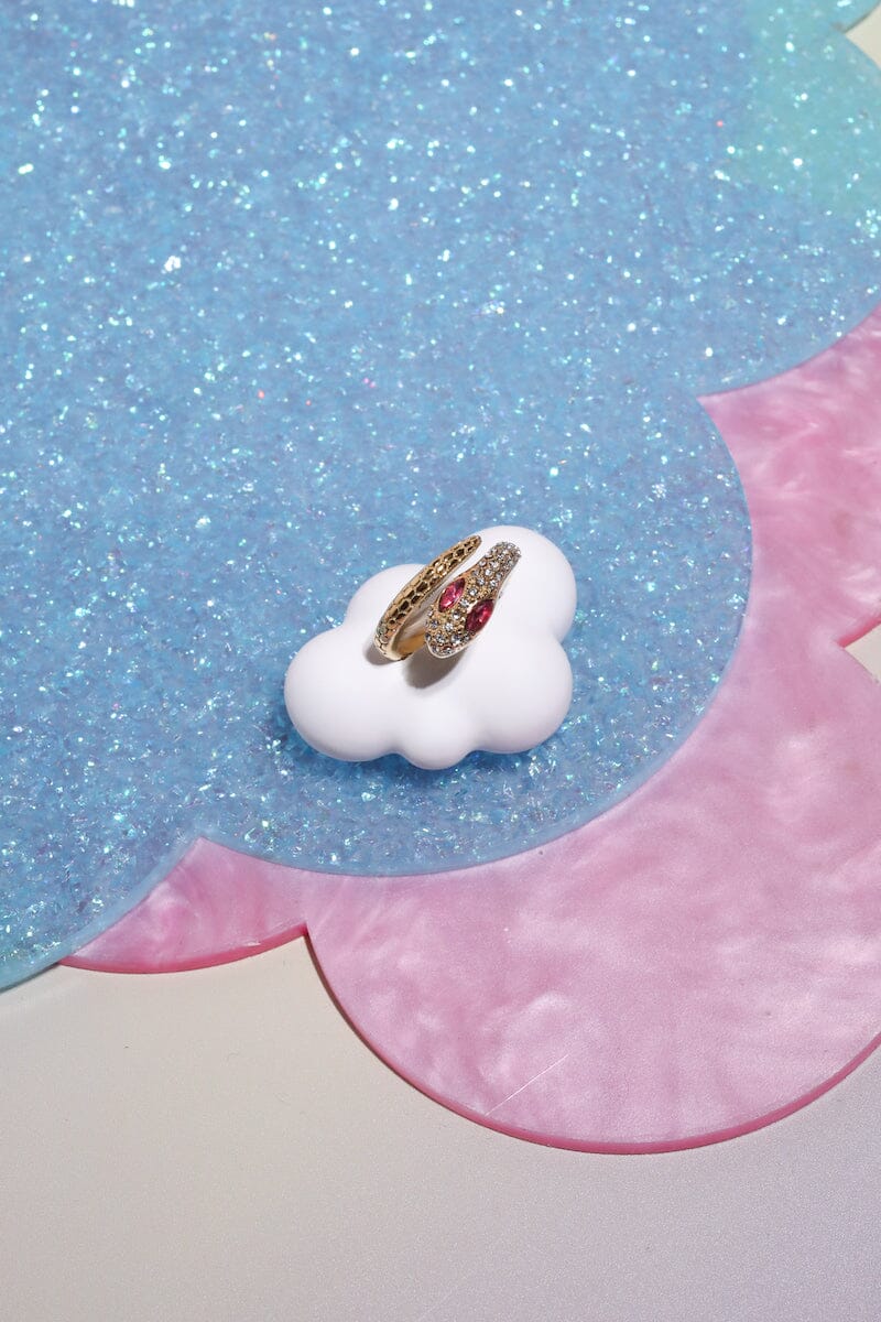 Pink Snake Stacking Ring Rings Mure + Grand