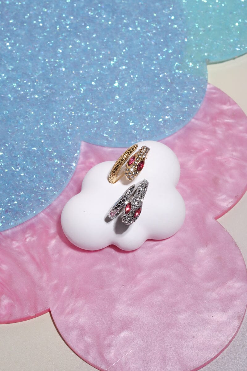 Pink Snake Stacking Ring Rings Mure + Grand