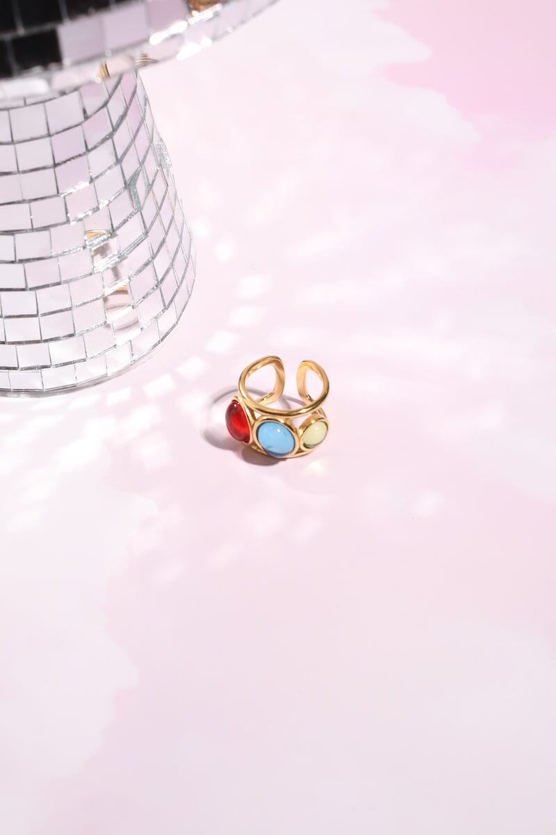 Precious Stone Stacking Ring Rings mure + grand Blue 6