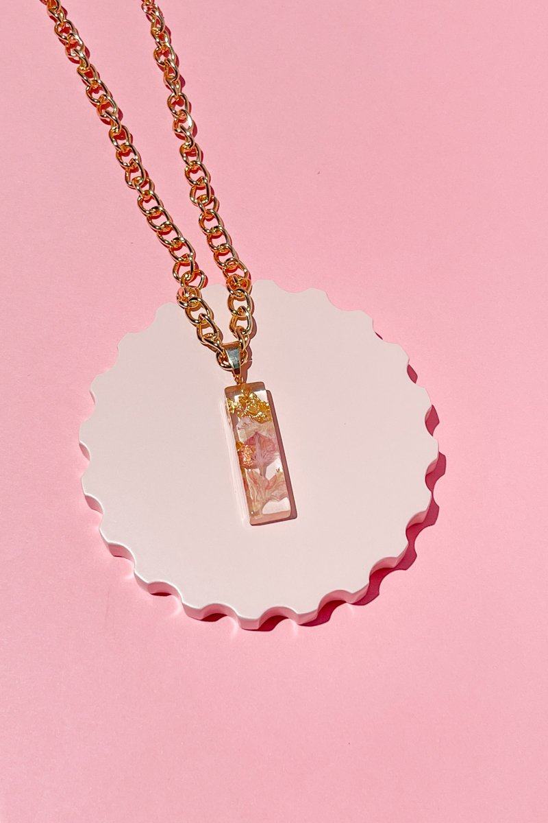 Pressed Flower Initial Necklace Necklace Mure + Grand I