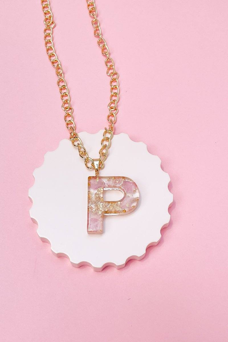 Pressed Flower Initial Necklace Necklace Mure + Grand P