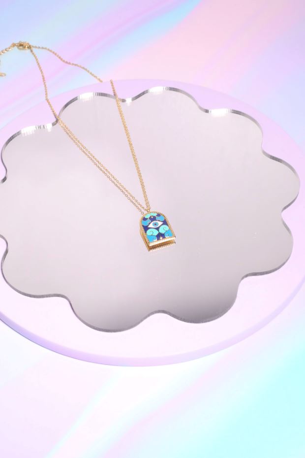 Protect Turquoise Evil Eye Pendant Necklace Necklaces mure + grand