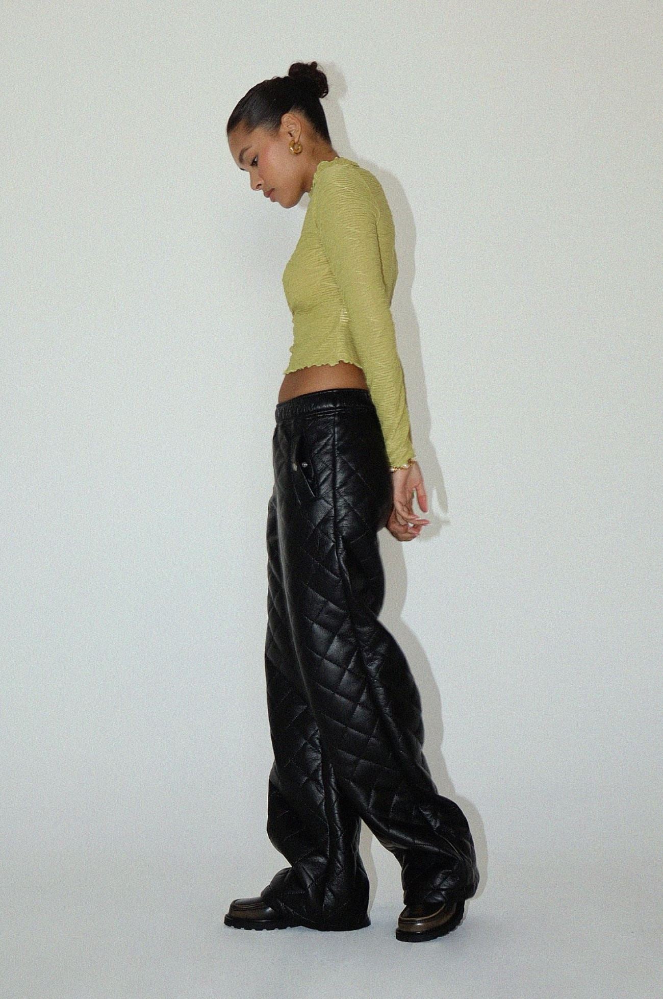 Quilted Leather Pants Clothing Bailey Rose