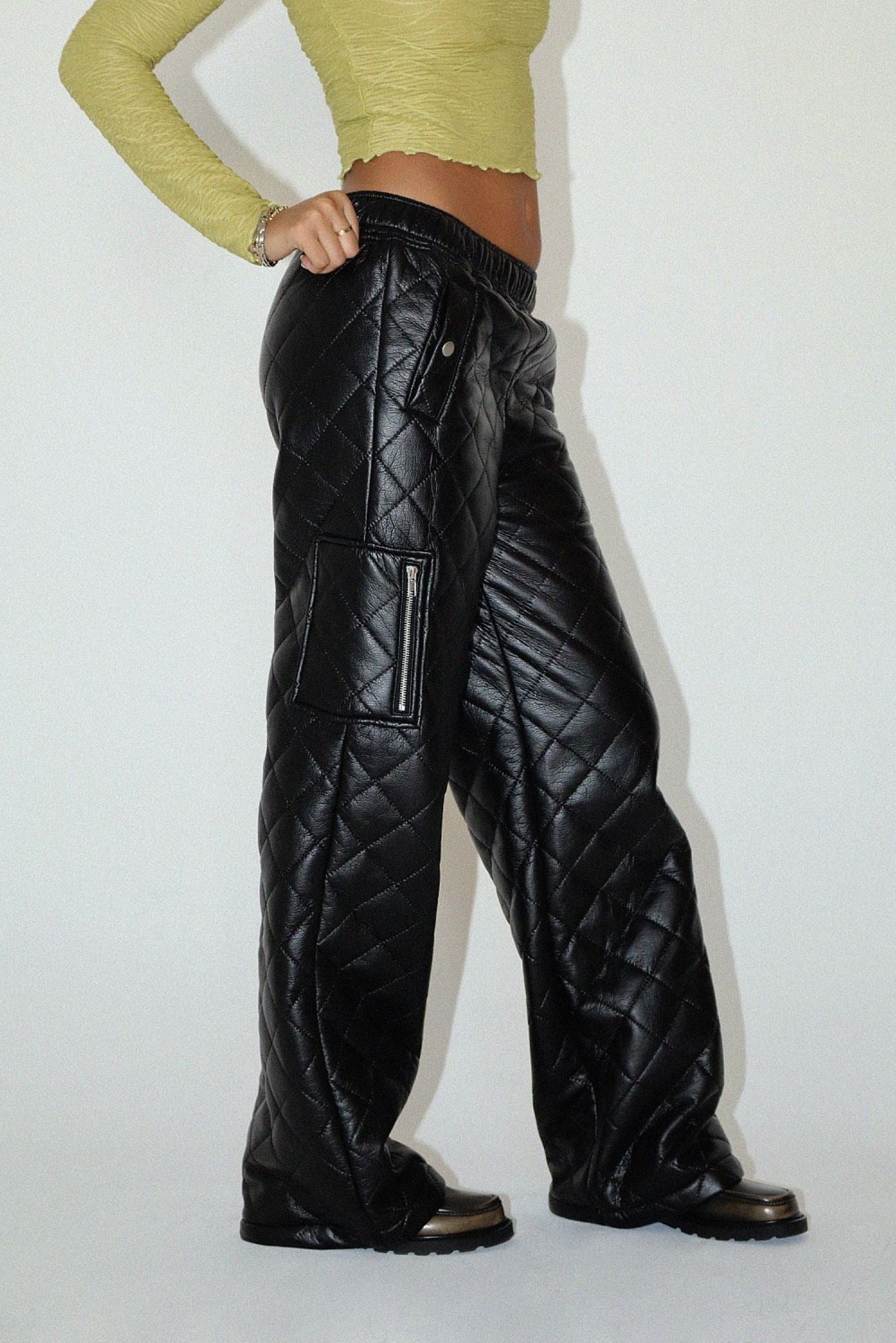 Quilted Leather Pants Clothing Bailey Rose