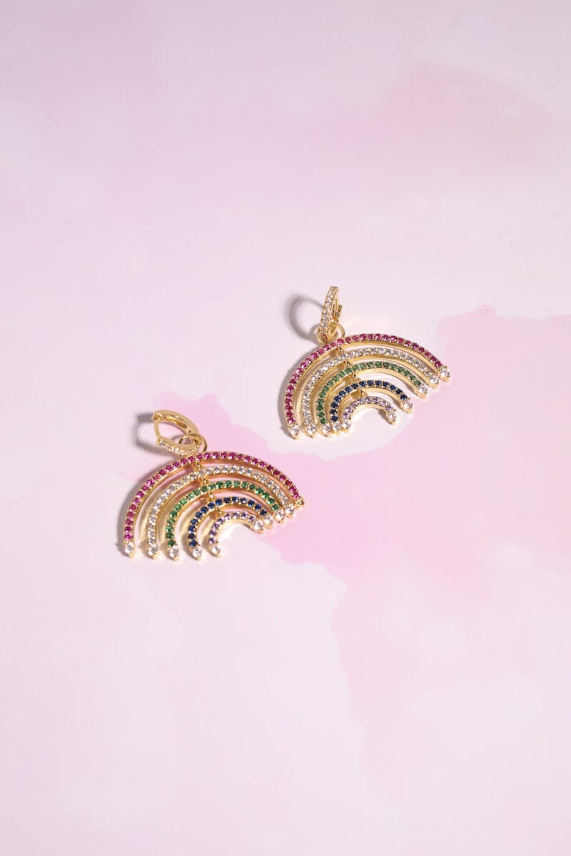 Rainbow Charm Dangle Earrings Earrings mure + grand