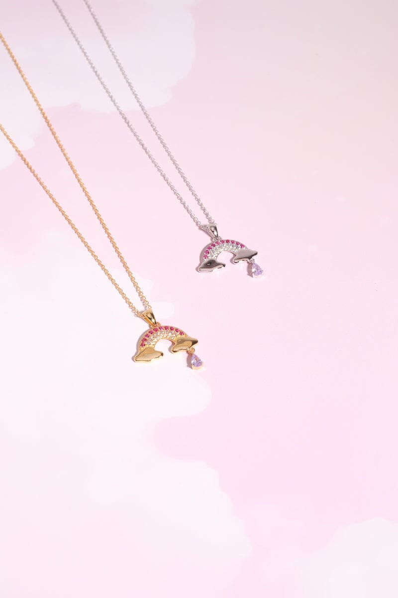 Rainbow Sterling Silver Necklace Necklace Mulberry & Grand