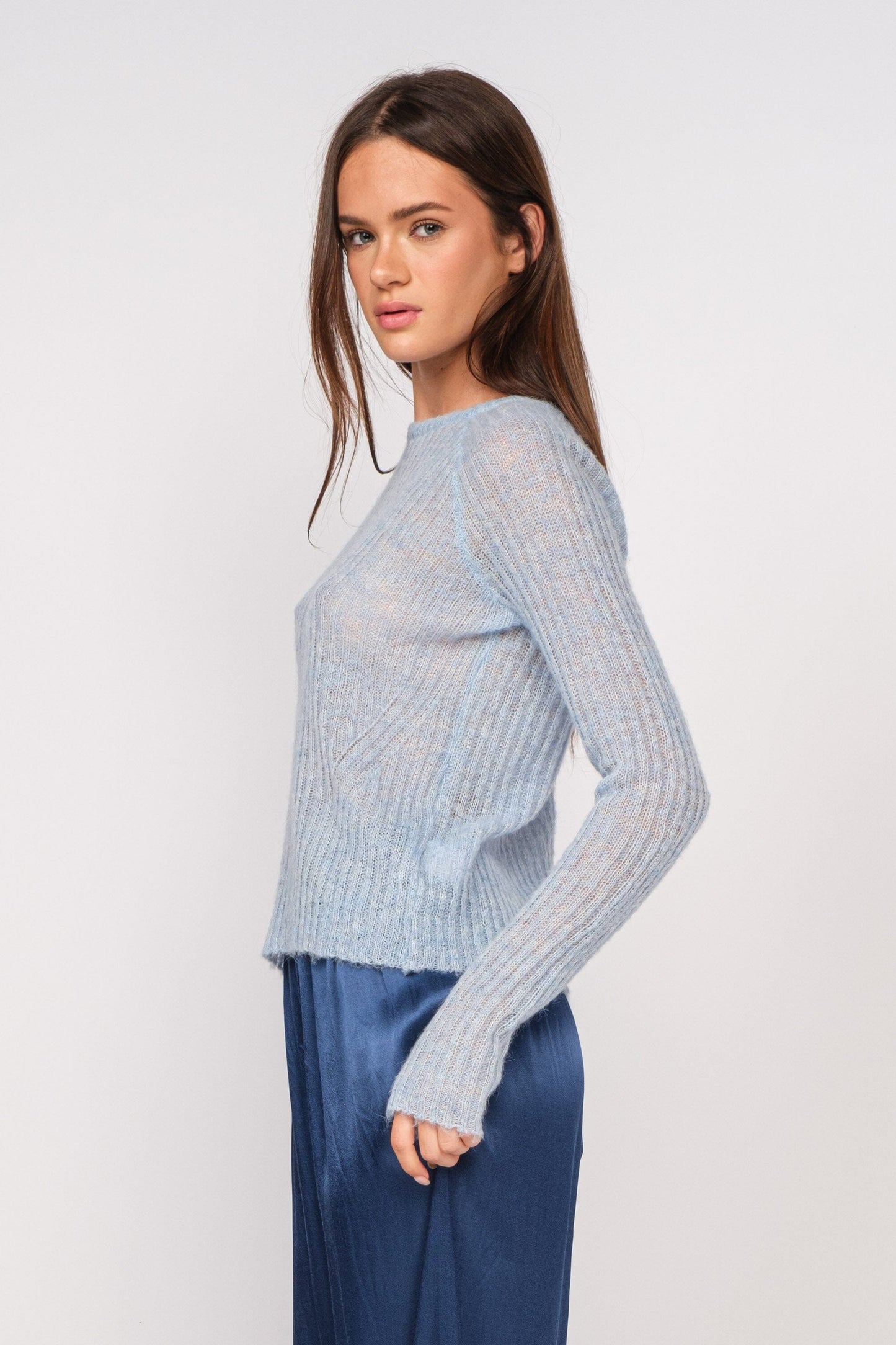 Ribbed Ice Pond Top Clothing Sky to Moon