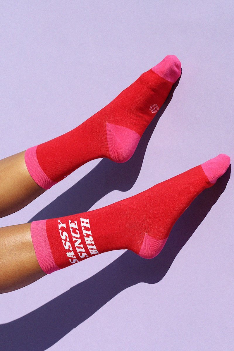 Sassy Since Birth Socks Socks Mulberry & Grand