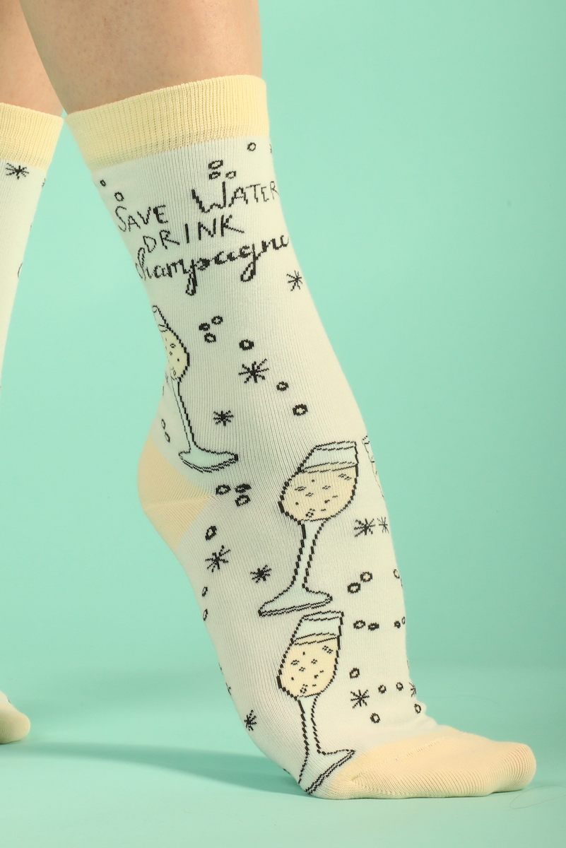Save Water Drink Champagne Socks Socks Mulberry & Grand