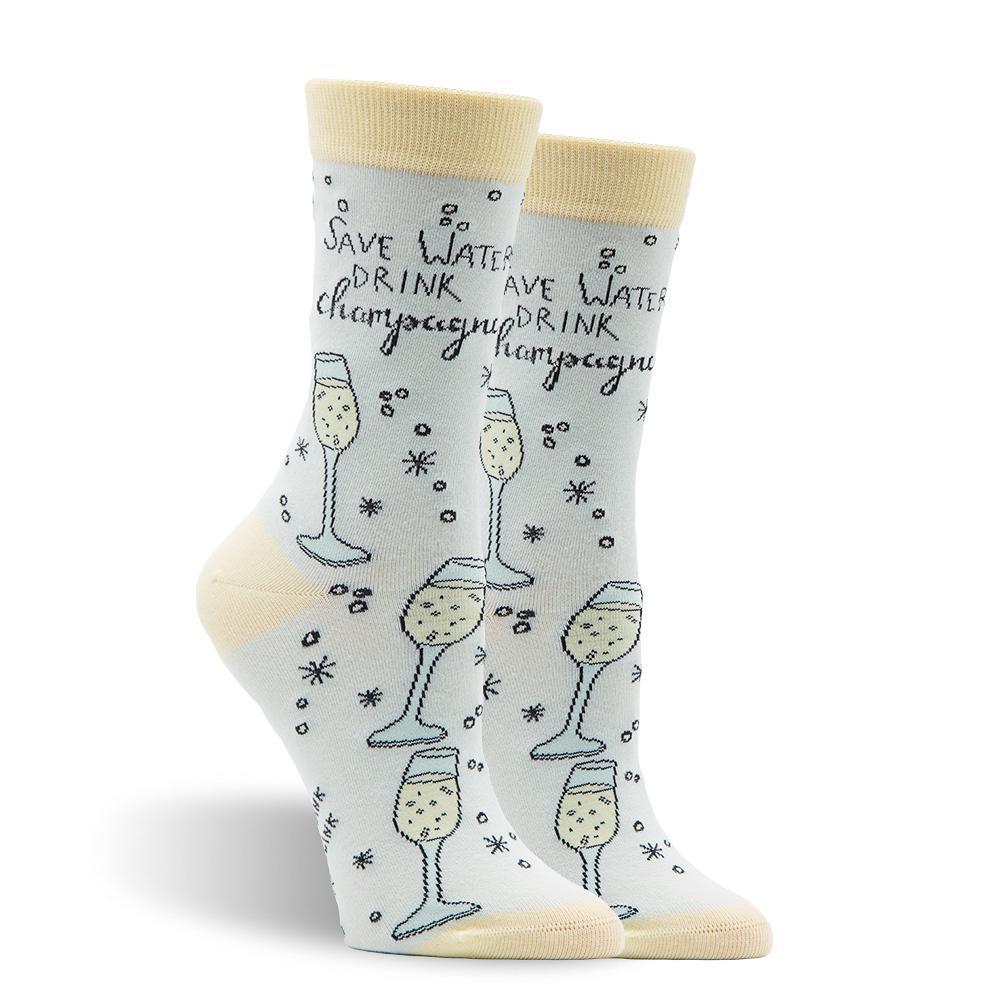 Save Water Drink Champagne Socks